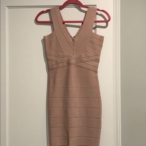 Bebe Champagne BodyCon Dress!